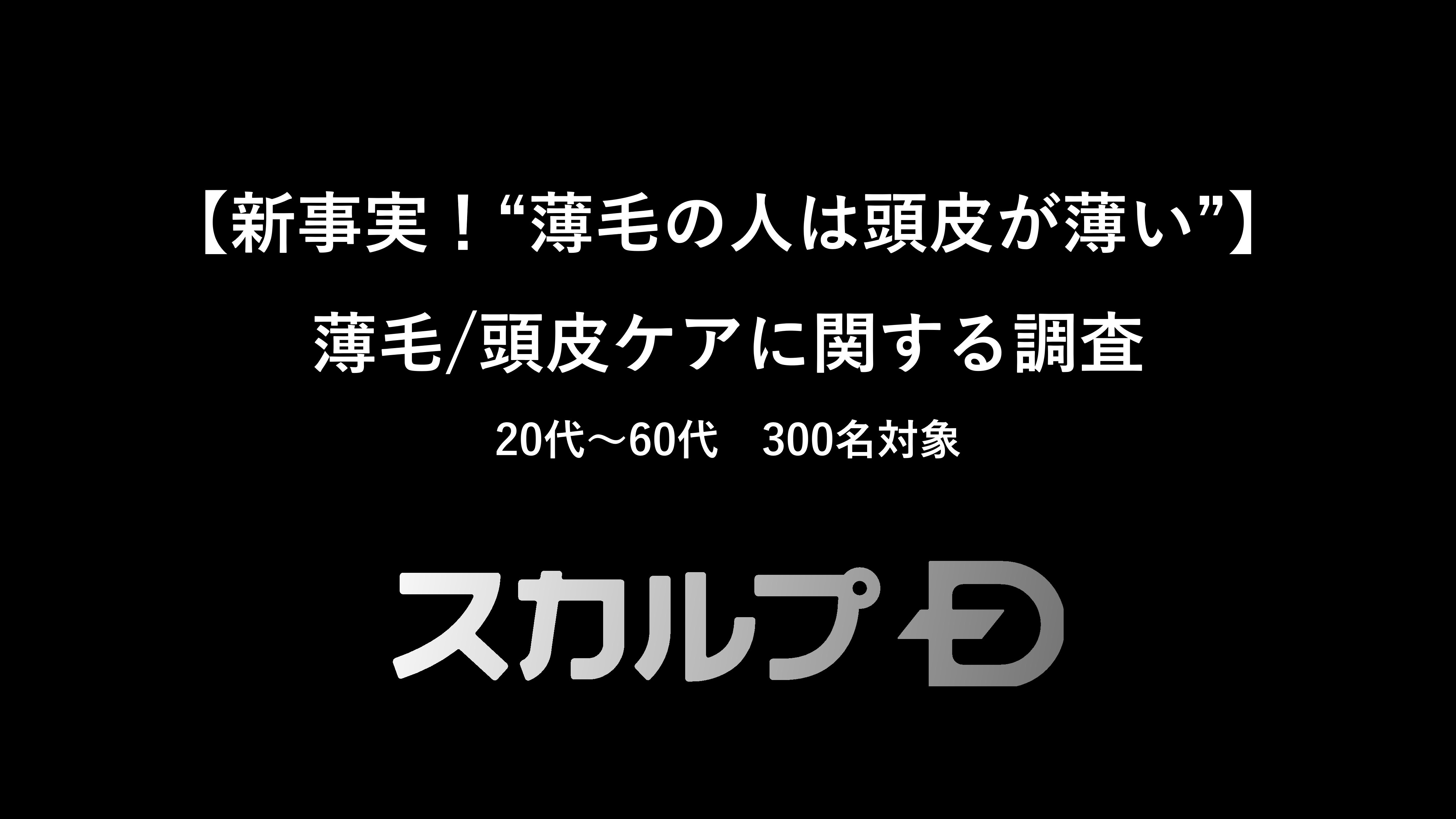 【新事実！“薄毛の人は頭皮が薄い”】 を知っている人はわずか5.7％という結果に 薄毛の人の頭皮の厚みは何ミリ? 医師が解説 薄毛悩みがある男性の3人に1人が「何もしていない」という結果に スカルプDが新提唱！「スカルプD 頭皮マッサージ」のHOW TO動画を公開